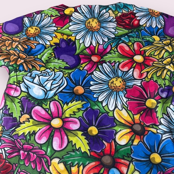 NWOT Toddler All Over Bright Graphic Print Animal Flower S/S Tee Shirt Size 3 - Picture 7 of 9